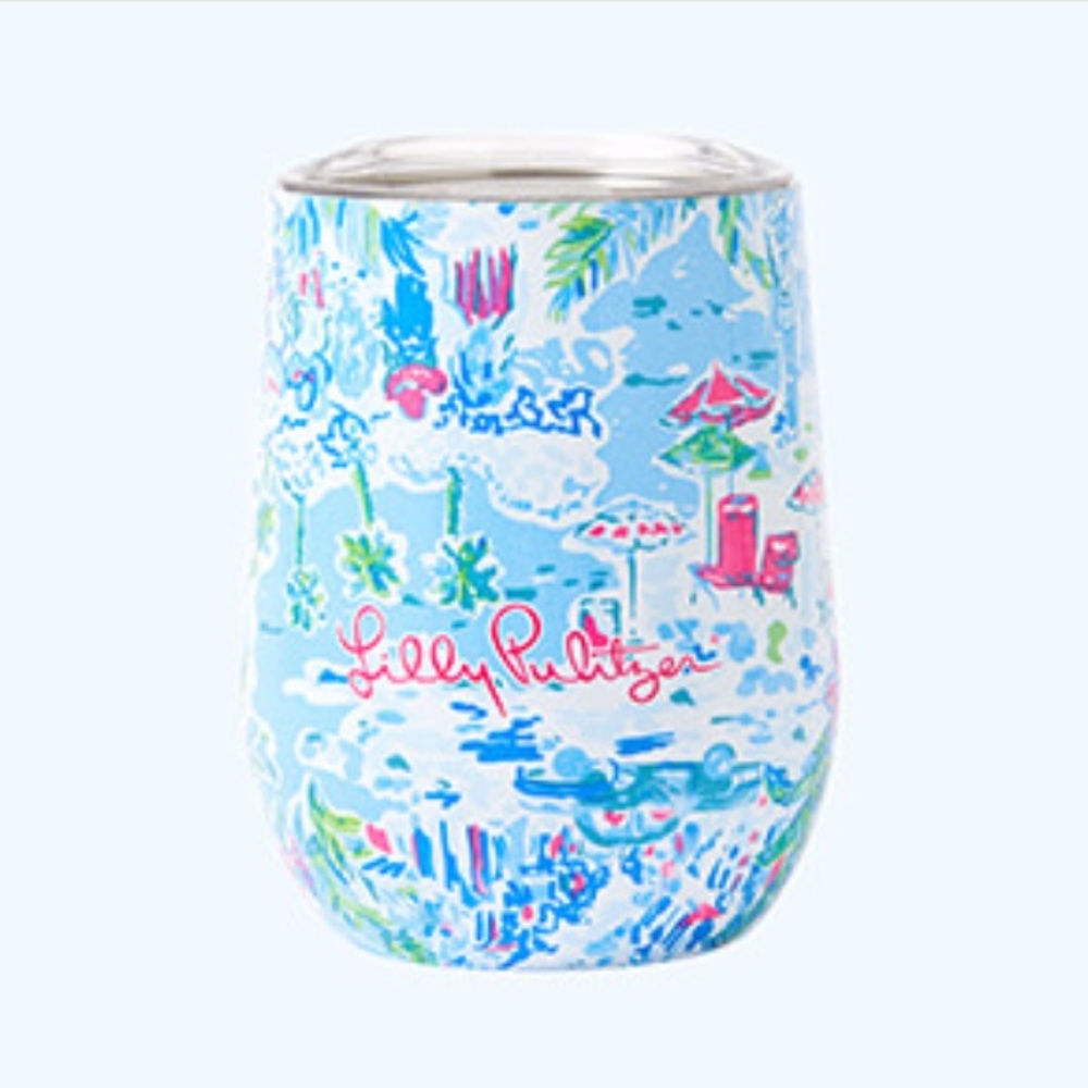 Lilly Pulitzer travel stemless glass